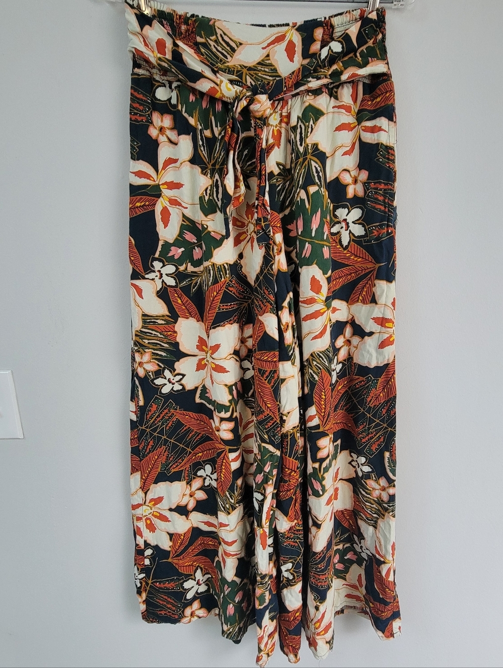 Patrons Of Peace Palazzo Floral Flowy Pant Women's Size M Coastal Hippie Boho